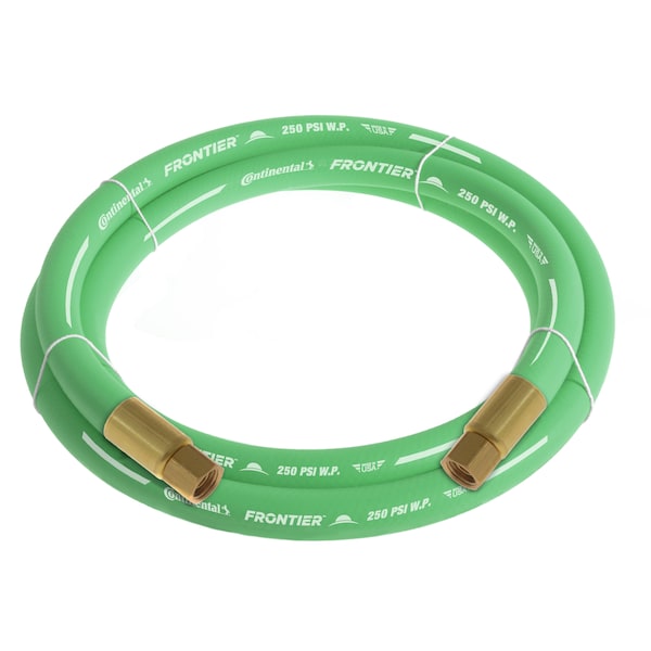 3/4" x 3' Green EPDM Rubber Air Hose, 300 PSI, 3/4" FNPSM x FNPSM